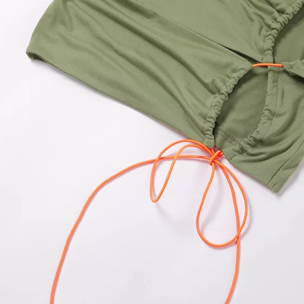 💋DRAWSTRING ROPE HOLLOW-OUT DRESS!!! - Picture 11 of 15